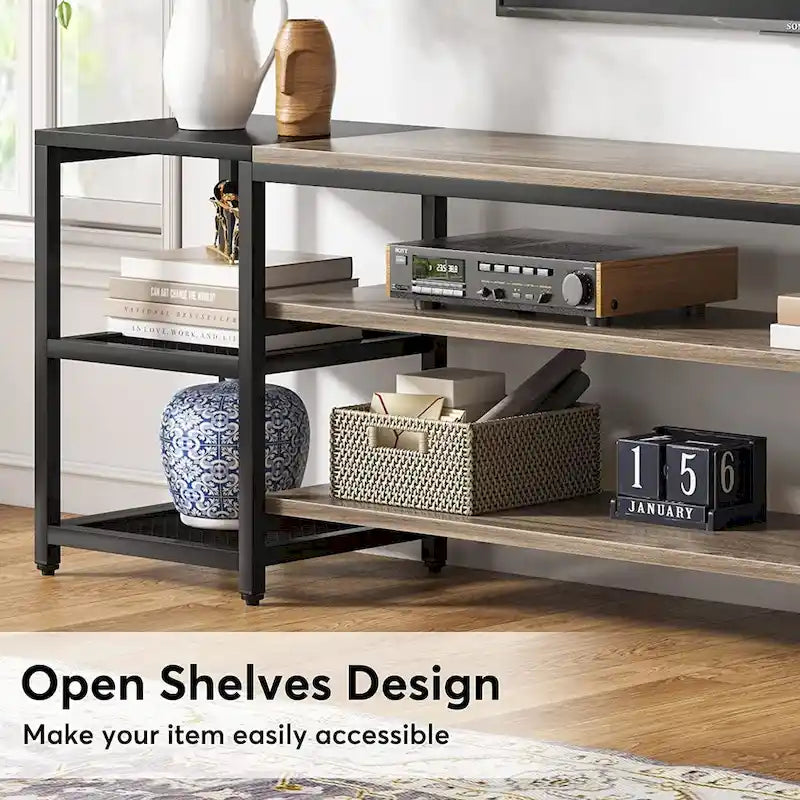 Meuble TV de 78 pouces, meuble de divertissement, console TV