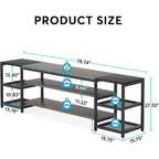 Meuble TV de 78 pouces, meuble de divertissement, console TV