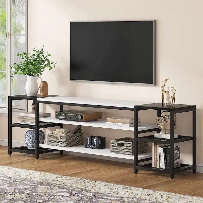 Meuble TV de 78 pouces, meuble de divertissement, console TV