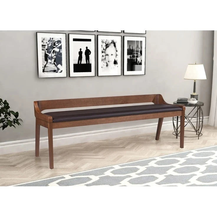 Banc de salle à manger en bois Rasmus Mid Century