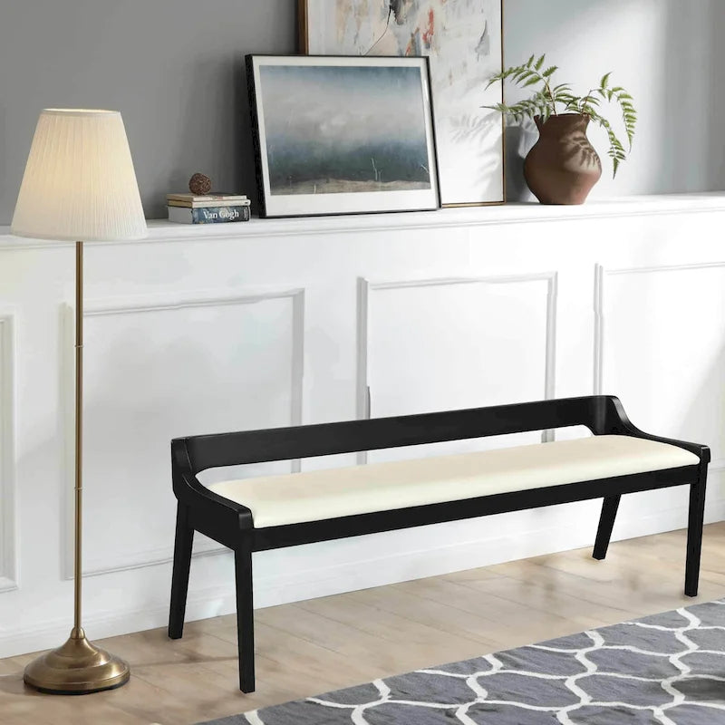 Banc de salle à manger en bois Rasmus Mid Century