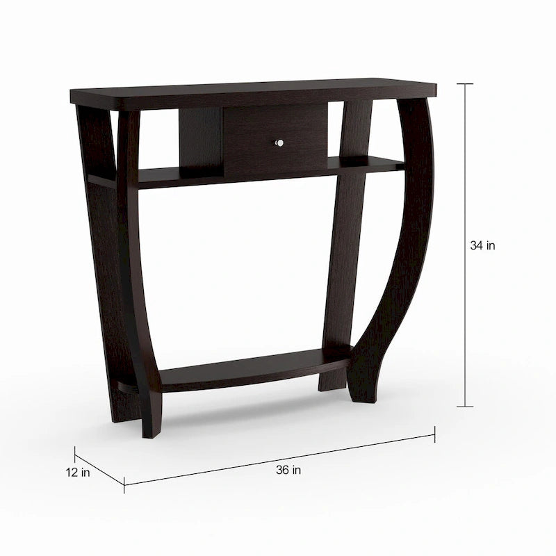 Table console Dorchester Newport 1 tiroir avec étagère de Convenience Concepts
