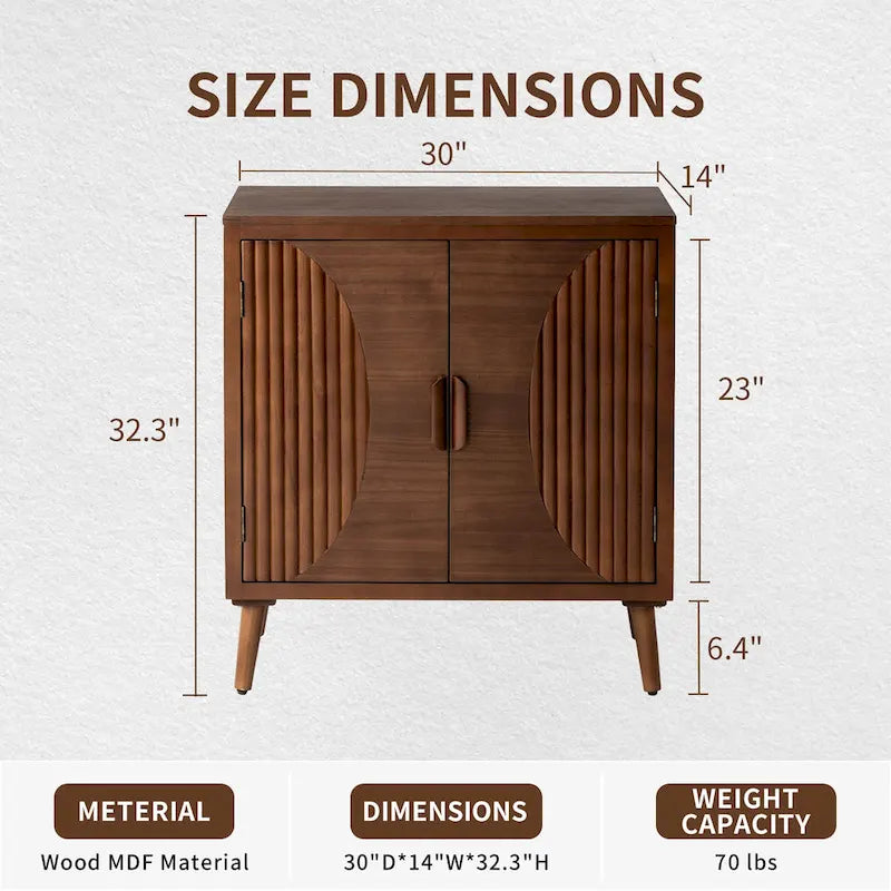 Buffet/bahut moderne marron Cosiest avec armoire de rangement