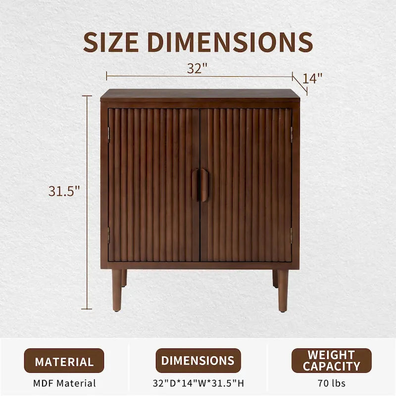 Buffet/bahut moderne marron Cosiest avec armoire de rangement