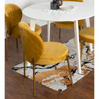 Roundhill Furniture Amoa – Ensemble de salle à manger contemporain 3 pièces, table ronde blanche et 2 chaises