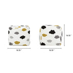 Pouf cube ottoman géant de luxe brodé 23