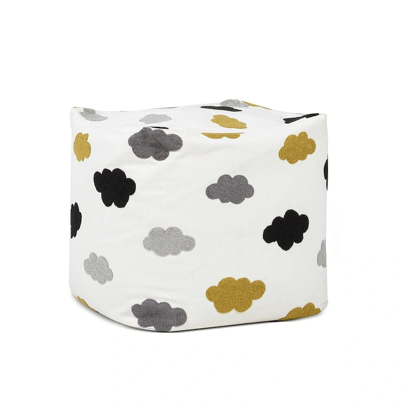 Pouf cube ottoman géant de luxe brodé 23