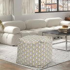Pouf cube ottoman géant de luxe brodé 23