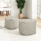 Pouf cube ottoman géant de luxe brodé 23