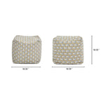 Pouf cube ottoman géant de luxe brodé 23