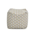 Pouf cube ottoman géant de luxe brodé 23