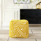 Pouf cube ottoman géant de luxe brodé 23