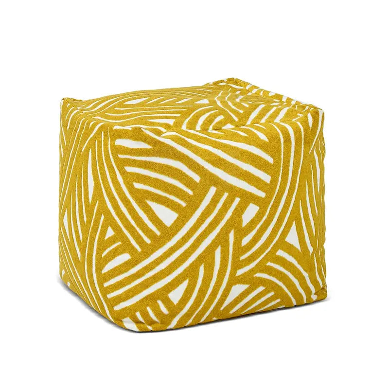 Pouf cube ottoman géant de luxe brodé 23