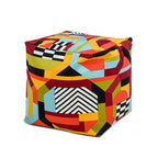 Pouf cube ottoman géant de luxe brodé 23