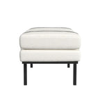 Banc rembourré HomePop avec piètement en métal – Boucle crème