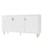 Meuble TV, console avec étagères réglables, buffet de rangement pour salon
