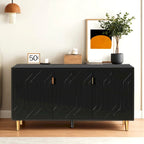 Meuble TV, console avec étagères réglables, buffet de rangement pour salon