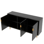 Meuble TV, console avec étagères réglables, buffet de rangement pour salon