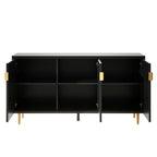 Meuble TV, console avec étagères réglables, buffet de rangement pour salon