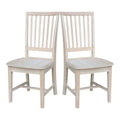 Chaises de salle à manger en bois massif de style Mission, lot de 2