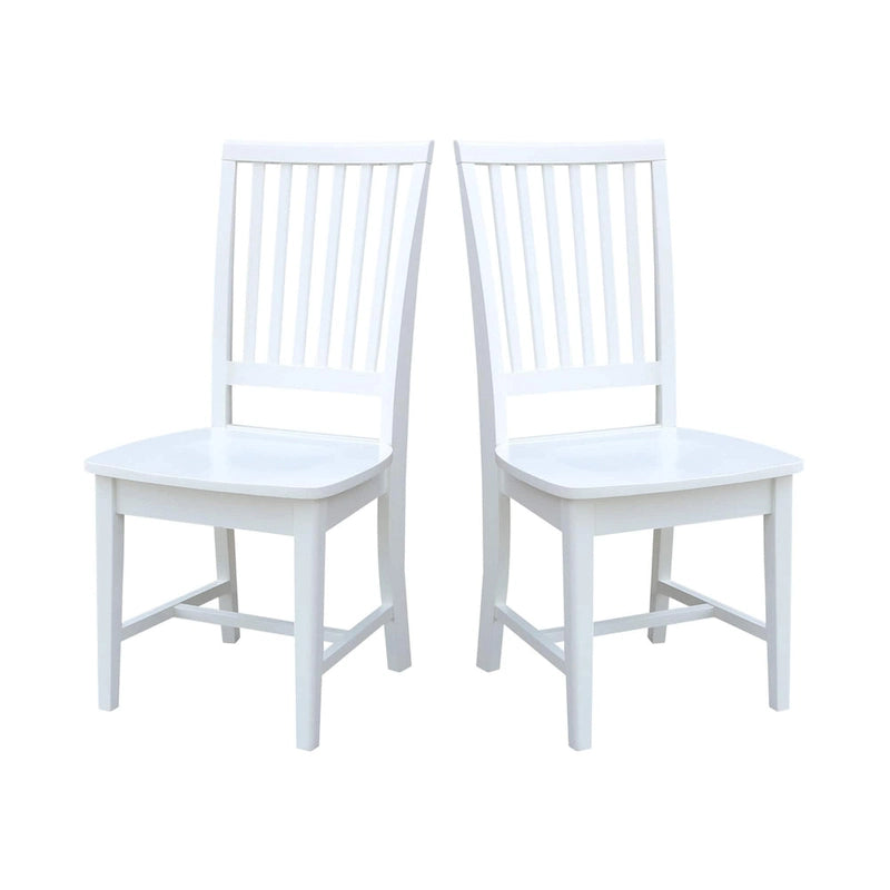 Chaises de salle à manger en bois massif de style Mission, lot de 2