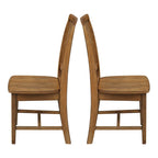 Chaises de salle à manger en bois massif de style Mission, lot de 2