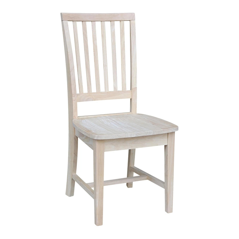 Chaises de salle à manger en bois massif de style Mission, lot de 2