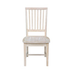 Chaises de salle à manger en bois massif de style Mission, lot de 2