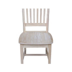 Chaises de salle à manger en bois massif de style Mission, lot de 2