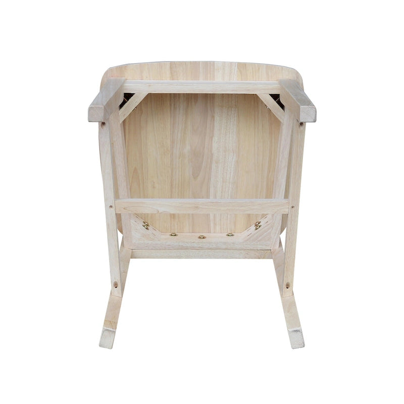 Chaises de salle à manger en bois massif de style Mission, lot de 2