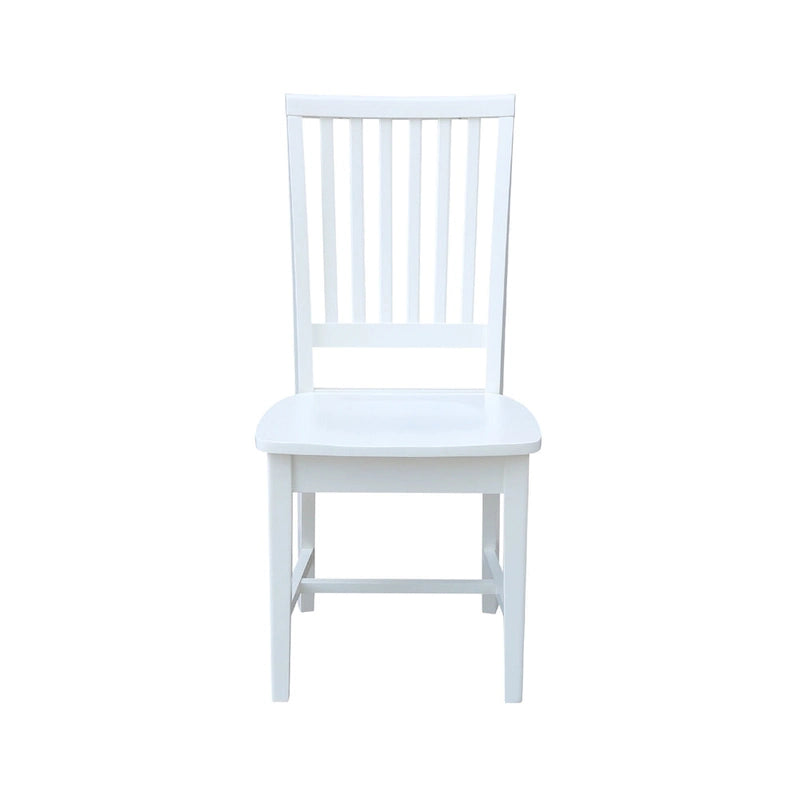 Chaises de salle à manger en bois massif de style Mission, lot de 2