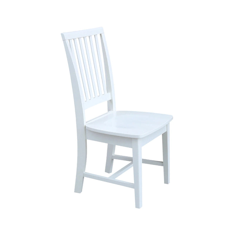 Chaises de salle à manger en bois massif de style Mission, lot de 2