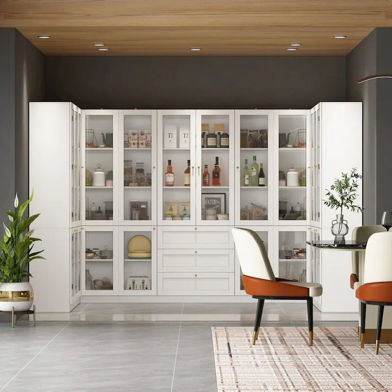 Armoire de rangement de cuisine, buffet utilitaire, placard modulaire