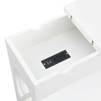 Table d'appoint Oxford Flip Top de Convenience Concepts avec station de charge et étagère