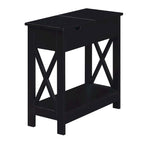Table d'appoint Oxford Flip Top de Convenience Concepts avec station de charge et étagère