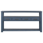 Console moderne pour salon avec 4 tiroirs et 2 étagères