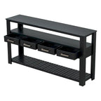 Console moderne pour salon avec 4 tiroirs et 2 étagères