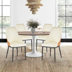 Chaises de salle à manger en similicuir, lot de 4 - 18.1L x 21.3P x 36.6H