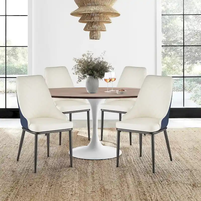 Chaises de salle à manger en similicuir, lot de 4 - 18.1L x 21.3P x 36.6H