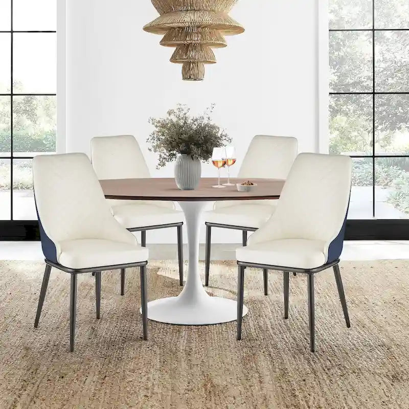 Chaises de salle à manger en similicuir, lot de 4 - 18.1L x 21.3P x 36.6H