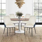 Chaises de salle à manger en similicuir, lot de 4 - 18.1L x 21.3P x 36.6H