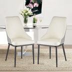 Chaises de salle à manger en similicuir, lot de 4 - 18.1L x 21.3P x 36.6H