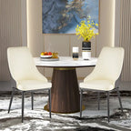 Chaises de salle à manger en similicuir, lot de 4 - 18.1L x 21.3P x 36.6H