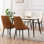 Chaises de salle à manger en similicuir, lot de 4 - 18.1L x 21.3P x 36.6H