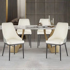 Chaises de salle à manger en similicuir, lot de 4 - 18.1L x 21.3P x 36.6H
