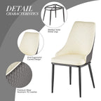 Chaises de salle à manger en similicuir, lot de 4 - 18.1L x 21.3P x 36.6H
