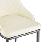 Chaises de salle à manger en similicuir, lot de 4 - 18.1L x 21.3P x 36.6H