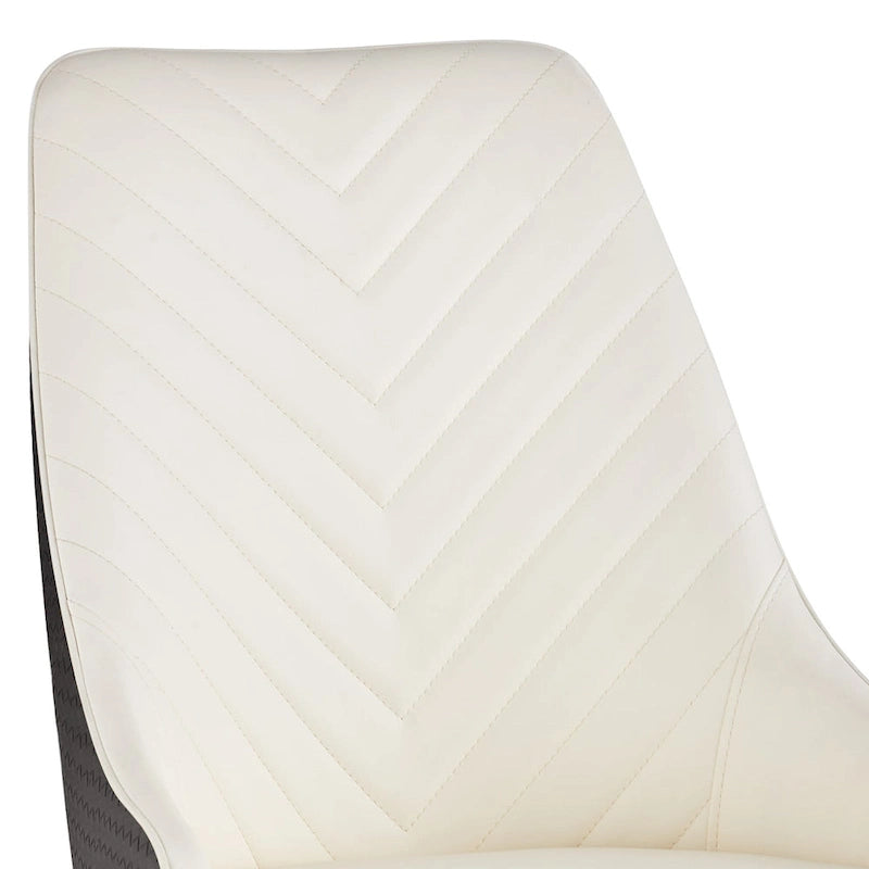 Chaises de salle à manger en similicuir, lot de 4 - 18.1L x 21.3P x 36.6H