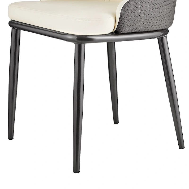 Chaises de salle à manger en similicuir, lot de 4 - 18.1L x 21.3P x 36.6H