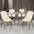 Chaises de salle à manger en similicuir, lot de 4 - 18.1L x 21.3P x 36.6H